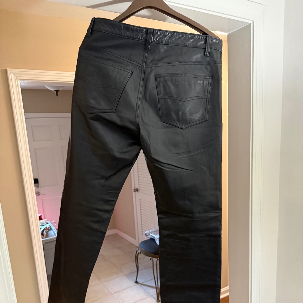 Men's Black Leather pants